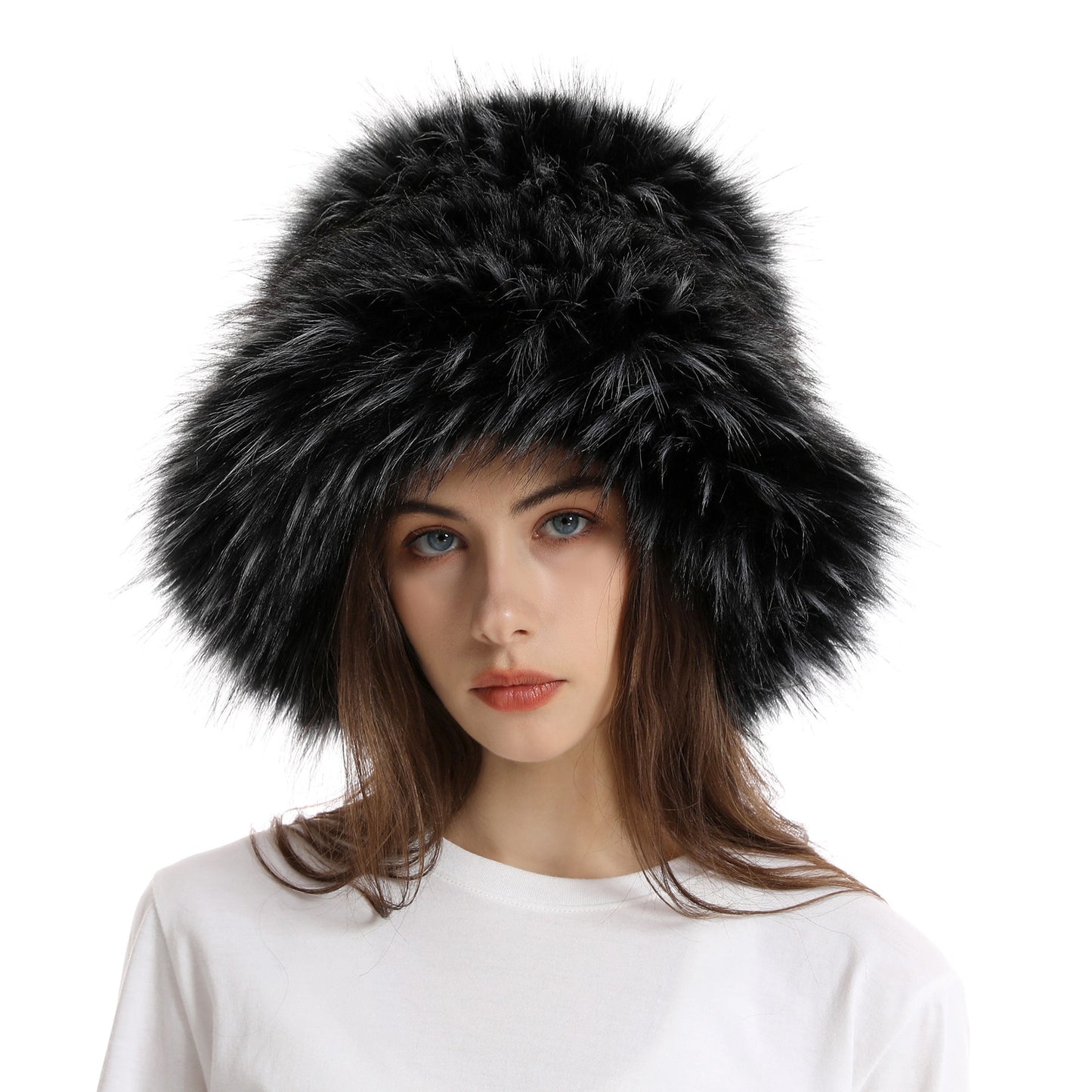 Fofinha - Winter Warm Thickened Faux Fur Straw Hat