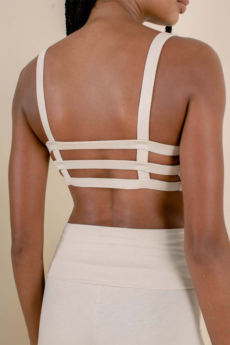 Yoga Suit Backless Spaghetti Straps Backless Bra